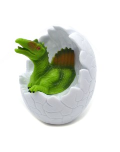 Ночник детский Динозавр в яйце Спинозавр зеленый без пульта Din Nobrand