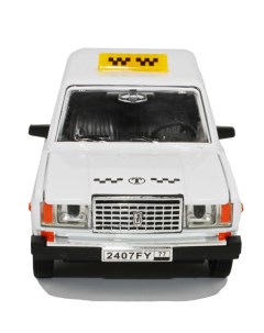 Металлическая машинка ВАЗ 2107 Такси белый Xpx
