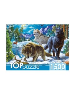 Пазлы Волки в ночном лесу 1500 элементов Toppuzzle