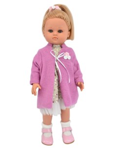 Кукла Нэни блондинка в сером платье и сиреневом пальто 42 см 42017 Lamagik