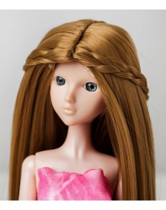 Волосы для кукол Прямые с косичками размер маленький цвет 24 Sima-land