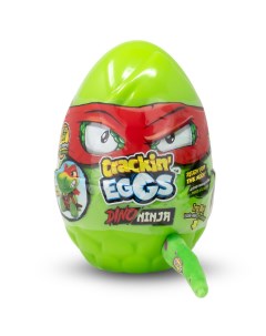 Мягкая игрушка Динозавр зеленый в яйце серия Ниндзя 22 см Crackin' eggs
