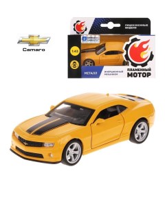 Машина мет 1 43 Chevrolet Camaro откр двери желтый 11см Пламенный мотор