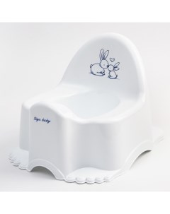 Горшок туалетный детский Кролики музыкальный цвет белый Tega baby