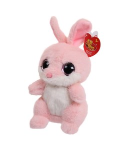 Мягкая игрушка Глазастики Кролик розовый 18см Символ года 2023 Abtoys