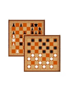 Шахматы и шашки демонстрационные магнитные 03903 Десятое королевство