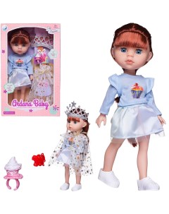 Кукла Junfa Ardana Baby шатенка в голубой одежде с диадемой 32 5 см Junfa toys