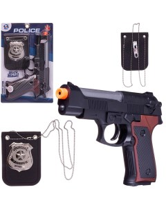 Игровой набор Junfa Полиция пистолет металлический жетон на цепочке Junfa toys