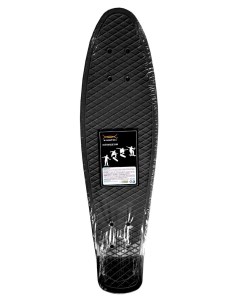 Скейтборд пенниборд пластик 65x18 см PU колеса алюмин креп чёрный X-match