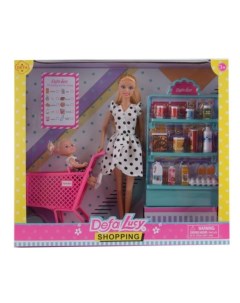 Набор кукол Супермаркет 2 куклы 16 предметов Defa lucy
