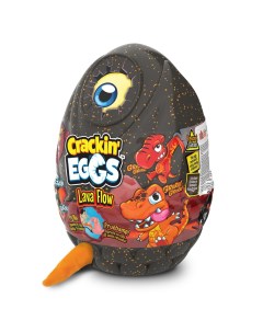 Мягкая игрушка Динозавр оранжевый в яйце серия Лава 22 см Crackin' eggs