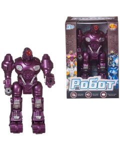 Робот Abtoys фиолетовый с эффектами на батарейках Junfa toys