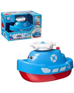 Игрушка для ванной Abtoys Веселое купание Кораблик голубой на батарейках Junfa toys