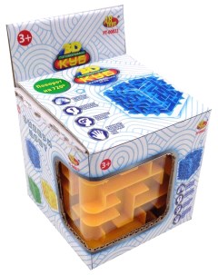 Куб головоломка 3D 3 цвета зеленый желтый синий Abtoys