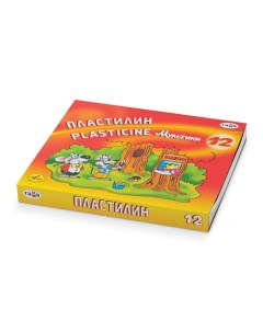 Пластилин классический Мультики 12 цветов 240 г со стеком 280018 281018 Gamma