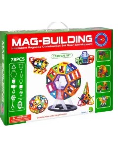 Магнитный конструктор Mag Building 78 деталей колеса и карусель Mag-building