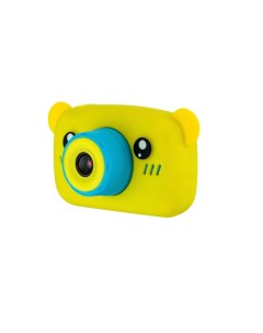 Детский цифровой фотоаппарат с селфи камерой GSMIN Fun Camera View Вид Мишка Цвет Жёлтый Nobrand