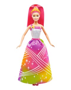 Кукла Радужная принцесса с волшебными волосами Barbie