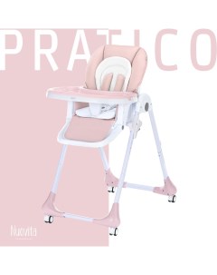 Стульчик для кормления Pratico Rosa Bianco Розовый Белый Nuovita