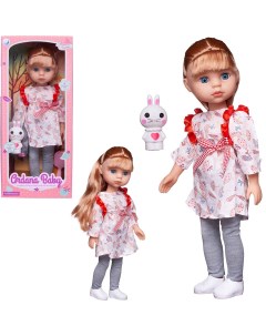 Кукла Junfa Ardana Baby блондинка в светлом платье с кроликом 37 5 см Junfa toys