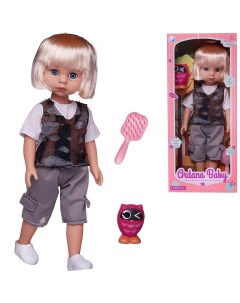 Кукла Junfa Ardana Baby блондинка с короткими волосами с птичкой 37 5 см Junfa toys