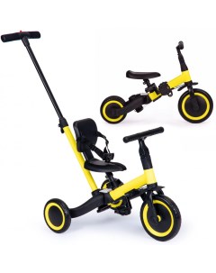 Детский беговел велосипед 4в1 с родительской ручкой желтый TR007 YELLOW Cs toys