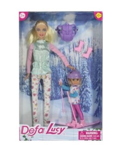 Игр наб Lucy На прогулке в компл кукла 29см кукла 15см предм 8шт кор Defa