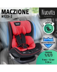 Автокресло Maczione N123i 2 Isofix группа 1 2 3 9 36 кг Rosso Красный Nuovita