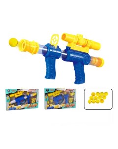 Игр набор Стрелок помповое ружьё мягкие шарики 12шт в ассортименте Наша игрушка