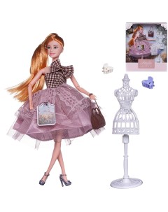 Кукла Летний вечер в платье с двухслойной ажурной юбкой 30см PT 01634 Abtoys