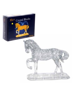 Пазл 3D кристаллический Лошадь на подставке 100 деталей в ассортименте 581471 Nobrand