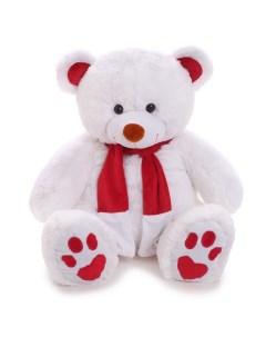 Медведь Кельвин белый 90 см Любимая игрушка