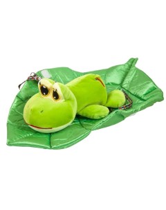 Мягкая игрушка Лягушонок в одеялке листочке 20 см Junfa toys