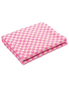 Детское байковое одеяло 140х100 Клетка Розовый Ермошка