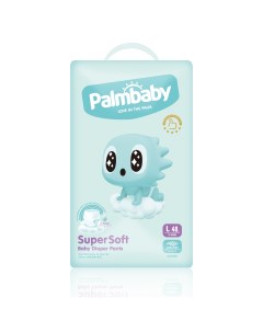 Подгузники трусики детские Super Soft Premium L 9 14кг 48 шт Palmbaby