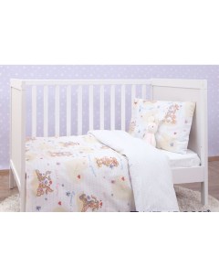 Комплект постельного белья Зайчики Любовь для новорожденных Mirarossi