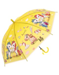 Зонт детский Единорожки 550 6217 2 желтый Д 80см полуавтомат Ultramarine