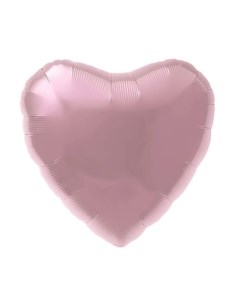 Шар фольгированный Сердце розовое 18 дюймов Heart Sharped Pink 5 шт Up&up
