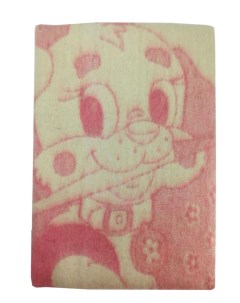 Одеяло полушерстяное жаккардовое цвет розовый 100x140 см Папитто