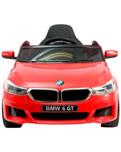 Электромобиль BMW 6 Series GT окраска красный EVA колеса кожаное сидение Sima-land