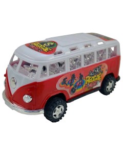 Машинка пластмассовая Автобус 1 шт в ассортименте красный оранжевый Junfa toys