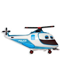 Шар фольгированный 30 Вертолёт полиция 1268083 Flexmetal