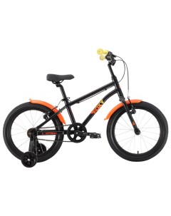 Велосипед детский Foxy 18 Boy 2022 цвет черный оранжевый Stark