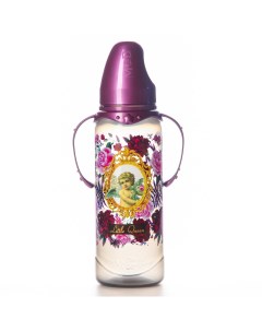 Бутылочка для кормления Little Queen классическая с ручками 250 мл Золотая коллекция Mum&baby