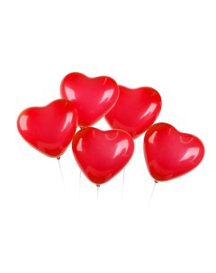 Набор шаров Сердце красное 25 см 5 шт 1 0016 Гк сфера