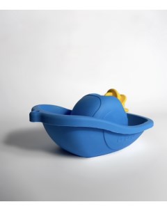 Игрушка для купания катерок из мягкого пластика с колесиком голубой Биплант