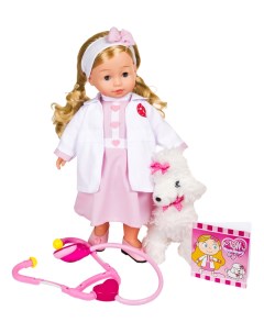 Кукла Bambolina Молли доктор со стетоскопом и собачкой Оазис груп