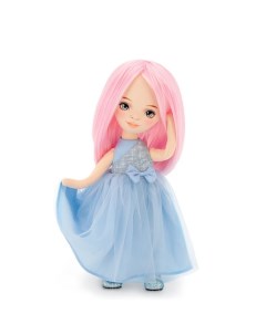 Мягкая кукла Billie в голубом атласном платье 32 см Orange toys
