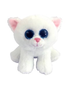 Мягкая игрушка Котенок белый с голубыми глазками 15 см M0010 TN Abtoys