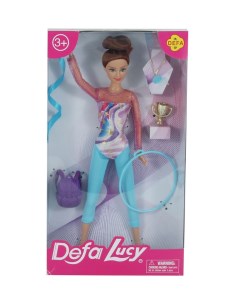 Набор с куклой гимнастка цвет голубой Defa lucy